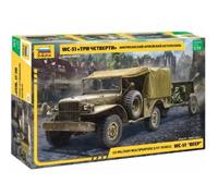 Maquette - Zvezda - Us Military Multipurpose 3/4t Vehicle Wc-51 - Blanc/Vert - Promo-Zvezda Multicolore