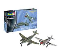 Revell 03711 Set de 2 maquettes d'avions de combat Me262 & P-51B - Kit à construire 1/72