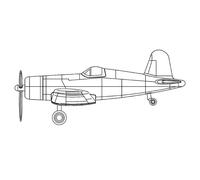 Maquettes Avions : Set De 4 Mini Avions F4u-4 Corsair (Pre-Peints)-Trumpeter