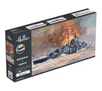 HELLER 55078 MAQUETTE BATEAU STARTER KIT BISMARCK + TIRPITZ TWINSET 1/400