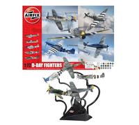 Maquettes d'avions AIRFIX - - Kit de construction miniature A50192 Chasseurs du Débarquement, maquette d'avion en plastique à l'échelle 1-72 pour adultes - Cadeau pour les passionnés d'aviation,