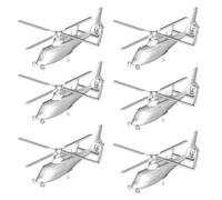 Maquettes Hélicoptères : Set De 6 Hélicoptères Z-9 Chinois