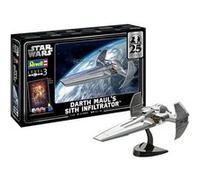 Revell 05638 Coffret cadeau Dark Maul's Sith Infiltrator : EP1 25ème échelle 1:120 Kit maquette en plastique non construit/non peint avec accessoires