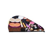 Maquillage ​Party Serviette de séchage des cheveux à séchage rapide Absorbant Coral Velvet Capuchon pour cheveux secs avec bouton fixe pour sécher les cheveux longs et épais