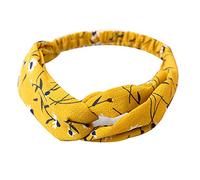 Maquillage bandeau mode femmes fleur imprimé croix noué bandeau bandeau élastique chapeaux bandeau de cheveux impression petit bandeau frais 1#(1#)