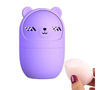 Maquillage Blender Travel Case, Madoup Sponge Holder, Support d'éponge d'ours silicone, Outil de maquillage à visage respirant Storage de bouffée poudre portable pour cosmétique