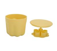 Maquillage Brosse De Nettoyage Tasse Doux TPR Tapis De Nettoyage Efficace Cosmétique Brosse De Lavage Conteneur avec Séchage Titulaire Couverture Jaune