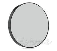 Maquillage compact 10 x avec ventouse ronde gros plan pour un maquillage précis, poche portable, accessoire indispensable pour femme, accessoires de couleur unie, étui rond en métal, double face, rose
