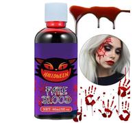 Maquillage de faux sang, faux sang lavable - Sang lavable liquide artificiel d'Halloween de 60 ml | Parodies de sang à effet réel pour les carnavals, les fêtes costumées, la photographie et les défilé
