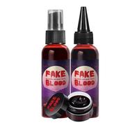 Maquillage de faux sang, faux sang, Spray de faux sang réaliste de 160 ml, Fausses éclaboussures de sang, effet spécial, peinture de sang de scène, maquillage de sang zombie pour le maquillage et l'ha