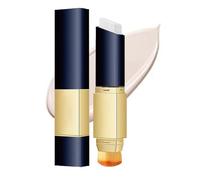 Maquillage de fond de teint blanc, bâtons de correcteur de fondation 2 en 1, bâton de fondations à l'effacement à double fin, brosses de maquillage double face fondations, durables (Ivory white)