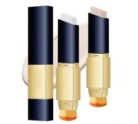 Maquillage de fond de teint blanc, bâtons de correcteur de fondation 2 en 1, bâton de fondations à l'effacement à double fin, brosses de maquillage double face fondations, durables (Mix)