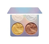 Maquillage en poudre à lever quatre couleurs haute brillance pour améliorer la Poudre de à paupières Glitter Highlight Poudre pour éclaircir les contours du visage Maquillage des joues (A, One Size)