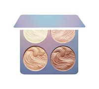 Maquillage en poudre à lever quatre couleurs haute brillance pour améliorer la Poudre de à paupières Glitter Highlight Poudre pour éclaircir les contours du visage Maquillage des joues (D, One Size)