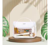 Mamabrum Kit Maquillage Enfant en Bois, 15 Pièces avec Trousse - Accessoires Jouet Cosmétique pour Filles 3+ Ans - Sèche-Cheveux, Miroir, Parfum - Jeu de Rôle