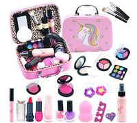Maquillage Enfant Jouet Filles - Lavable Malette Coffret Maquillage Jouet pour Enfant, Palette Makeup Set, Cadeau de Noël Anniversaire Jouet pour Princesse Fille 3 4 5 6 7 8 9 10 11 12 Ans