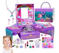 Maquillage Enfant - Lavable, Véritables Accessoires de Déguisement,Set de Maquillage et de pour Filles | Jeu de Rôle, Défilé, Danse, Anniversaire, Fête, Maison