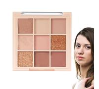 Maquillage Fard À Paupières - Palette Yeux Pailletée, Ombres 9 Couleurs Pigmentées | Palette Scintillante Étanche, Fard Longue Tenue Soirée, Bar, Club, Beauté Artistique, Cosmétiques Regard
