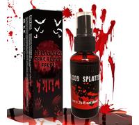 Maquillage Faux Sang Halloween Vampire Adultes Enfants, Spray De Faux Sang Lavable Pour Vêtements et Peau, Make Up Zombie Visage Sa