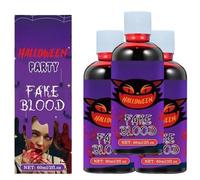 Maquillage faux sang pour Halloween, sang de vampire réaliste, idéal pour les déguisements, les maisons hantées et les jeux de rôle.