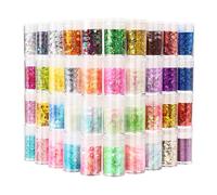 Maquillage Glitter Visage 200 Grammes, Scintillement Holographique Écologique à Grains Grosses pour Yeux, Corps, Cheveux et Ongles 3 mm de Paillettes Mélanges, Accessoires Cosmétiques en Poudre Laser