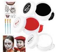 Maquillage Halloween, 150g Peinture Visage, Maquillage Halloween pour Visage, Maquillage Clown Halloween, Maquillage Joker, Maquillage Halloween pour Film Joker Zombies Vampires Clown Cosplay