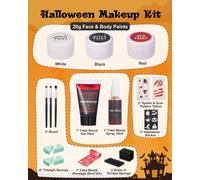 Maquillage Halloween, Noir Rouge Blanc De Maquillage Pour Fake Blood Spray Le Visage Et Le Corps, Maquillage Enfant, Idéal Pour Le Comme Les Zombies, Vampires, Monstres Et Le Cospla