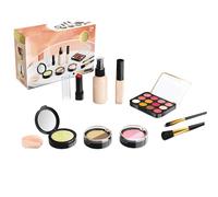Maquillage Jouet pour Imitation beauté pour Portable pour cosmétiques Couleurs claires Création de la Poitrine Apprentissage des rôles Jeu Sûr Stockage Durable Att, Marron,