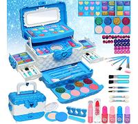Maquillage pour Filles - 57pcs Maquillage Fille,Maquillag pour Enfants Lavable et Jouets de Non Toxiques, Parfait 3-12 Ans