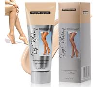 Maquillage pour Jambes Imperméable, Crème de Recouvrement, Fond de Teint Perfecteur de la Peau, Sans Transfert, Couverture Jambes pour Veineuse, Peau Noire, Cicatrices, Tatouages (Light Glow)
