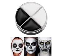 Maquillage professionnel de théâtre crème de maquillage noir et blanc 15 ml - 2 couleurs - Halloween, carnaval, fête à thème