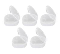 Maquillage Puff Boîte De Rangement Transparent Portable Conteneur Cas 5pcs ABS Matériel pour Perle Boucles d'oreilles