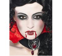 Smiffy's Kit de maquillage vampire – crocs, éponge, peinture visage, sang en tube – Blanc G