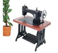 Máquina De Coser En Miniature - Máquina De Coser Vintage Para Casa De Muñecas A Escala 1:24 | Juguete De Simulación Retro, Adorno Décoratif Para Sala De Juegos, Comedor Y Decoración De Dormitorio
