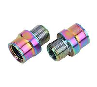 Maqulae Allonge de Pédale de Vélo en Alliage de Titane pour Vélo de Route | 16mm Axe Allongé, Antirouille Imperméable, Marquage Gauche-Droite, Universel pour BMX