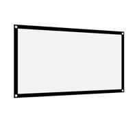 Maqulae Écran de Projecteur Portable 16:9 Pliable en Polyester sans Plis | Rideau de Projection Blanc pour Film de Camping en Plein Air, Projection Avant et Arrière, Comprend des Crochets et une