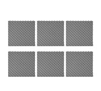 Maqulae Mousse Insonorisée, 6 Panneaux Acoustiques en Polyuréthane pour L'isolation Phonique des Murs de Studio (50 * 50 * 3,5 cm hochdichtes flammhemmendes Grau)