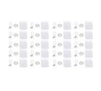Maqulae Porte-clés Pearl Cross, 20 Ensembles avec Croix en Alliage de | Perles de Perles de Minerai de Fer Vert, Faveur Commémorative du Baptême, Souvenir de Célébration Religieuse, étiquette de
