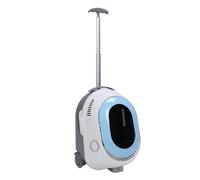 Maqulae Sac à Dos de Transport pour Chat, avec Système de Ventilation à éclairage Doux, Fenêtre à Demi-Perspective, Transporteur de Voyage pour Animaux de Compagnie pour Les (Bleue)