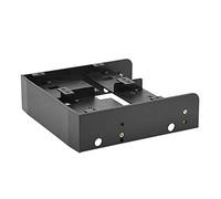 Maqulae Support Adaptateur de Baie de Lecteur 5,25 à 2,5 3, Kit de Montage en Plastique HDD SSD, avec Vis de Montage et Déflecteur, pour PC