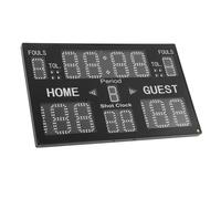 Maqulae Tableau de Bord électronique LED à 15 Chiffres - Tableau de Bord électrique Portable pour Basket-Ball et Volley-Ball, 100-240 V (Prise UE)