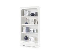 Mar.c.a. Design - Bibliothèque Arte Povera avec 4 étagères et porte - Bibliothèque en bois 94 x 36 x 189 cm avec base surélevée - Fabriqué en Italie