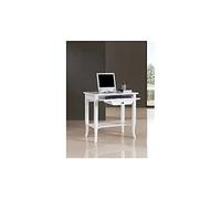 Mar.c.a. Design, Bureau Blanc avec Rangement en Bois - Petit Meuble Salon avec Étagère et Plateau Coulissant - Meuble Secrétaire Bureau 85x49x79H, Meuble Chambre et Salon Classique Made in Italy