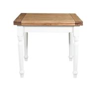 Mar.c.a. Design - Table Rectangulaire Extensible de 90 à 180 cm avec Pieds Tournés - Table en Bois Massif 180x90x78 cm - Style Arte Povera Made in Italy