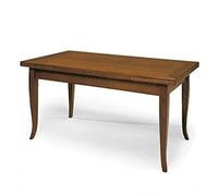 Mar.c.a. Design - Table Salle à Manger Extensible Bois Massif 180-280 cm Table rectangulaire Noyer Pieds Sabre Style Arte povera Made in Italy