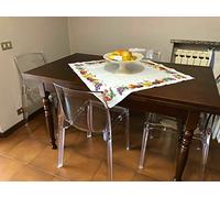 Mar.c.a. Design - Table Salle à Manger rectangulaire Extensible Bois Massif 140-220 cm Table Bois Noyer Pieds tournés Style Arte povera Made in Italy