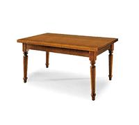 Mar.c.a. Design - Table Salle à Manger rectangulaire Extensible Bois Massif 160-240 cm Table Bois Noyer Pieds tournés Style Arte povera Made in Italy