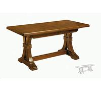 Mar.c.a. Design - Table Salle à Manger rectangulaire Extensible Bois Massif 160-340 cm Table Bois Noyer Style Arte povera Made in Italy