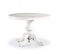 Mar.c.a. Design - Table Salle à Manger Ronde Extensible Bois Massif 120-160 cm Table Bois Blanc Style Arte povera Made in Italy