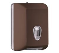 Mar Plast A62201MA Distributeur de Papier Toilette Interchangeable Soft Touch Marron Transparent 215 x 125 x 160 mm